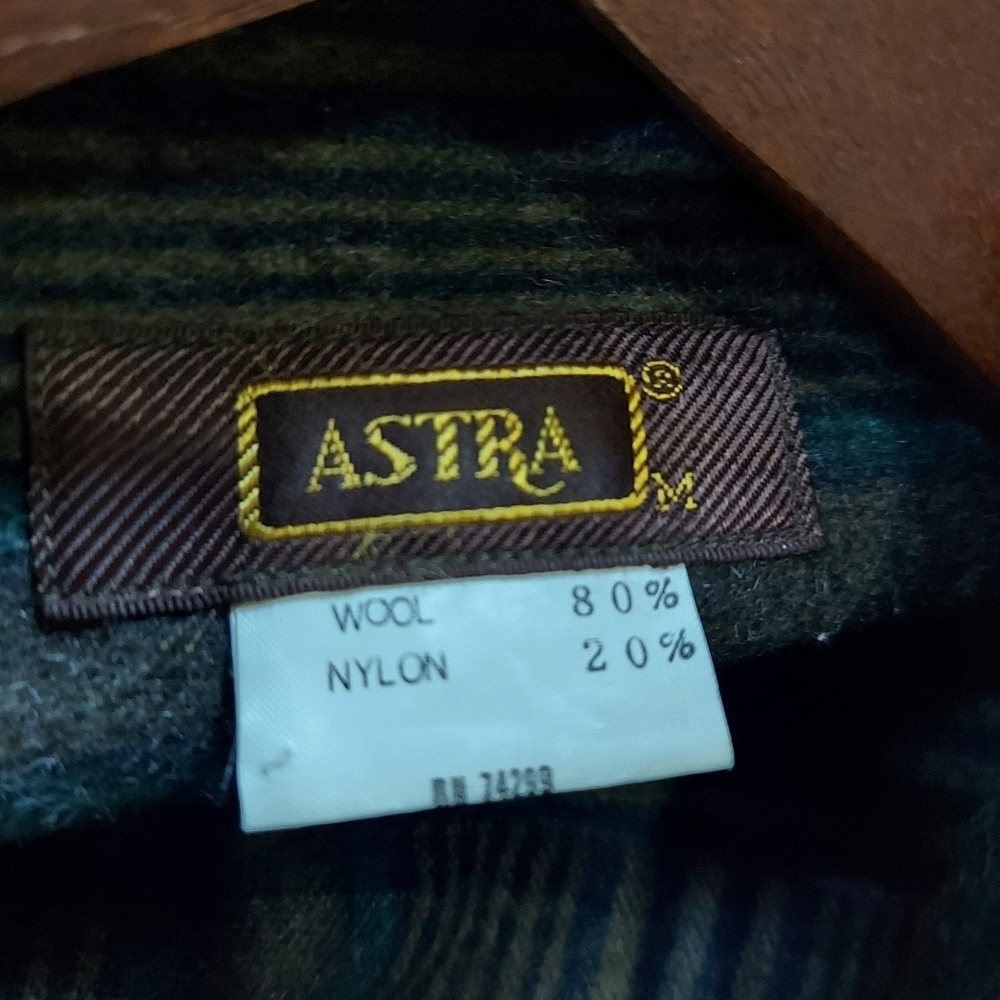Astra Wool Blend Plaid Button-Down Long Sleeve Shirt - Picture 5 of 5